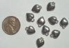 10 11mm Antique Silver Finish Puffy Heart Pendants
